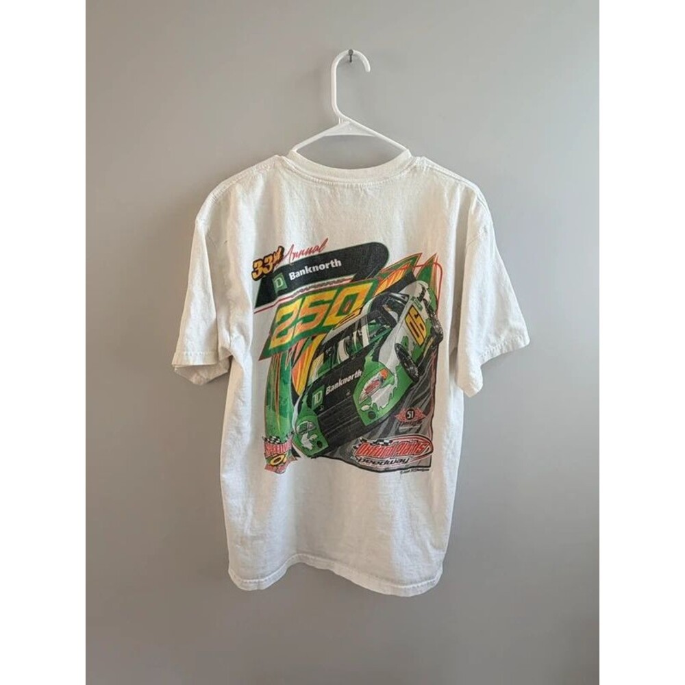 Vintage 2006 Banknorth 250 Oxford Plains Speedway Racing Graphic Tee, nascar